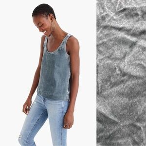 J. Crew Rift Gray Velvet Tank Top